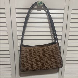 G by Guess Brown and Black Patterned Shoulder Bag